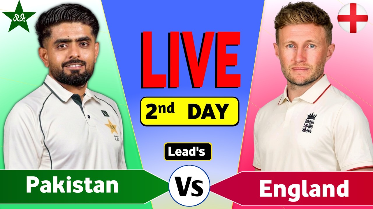 Pakistan vs England Live Match Today  | 1st Test Day 2  Live Score & Commentary