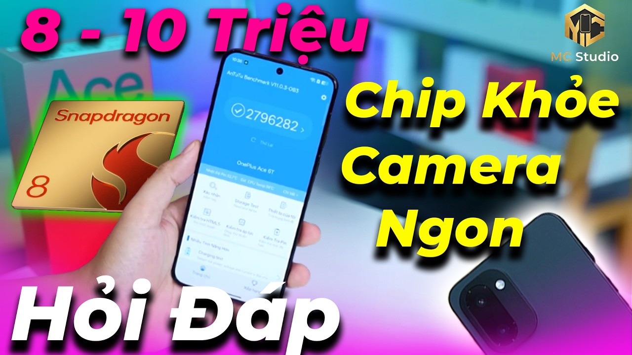 ĐT 10 triệu chip mạnh cam ngon! IQoo 9 triệu xem phim chip mạnh nhất? Ram 16Gb vs 12GB