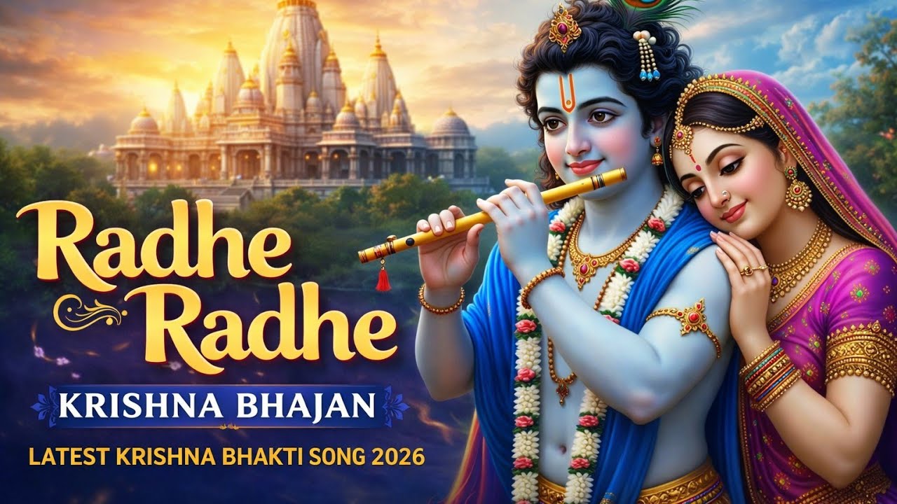 Radhe Radhe Krishna Bhajan 💙 AI Voice & Video | Latest Krishna Bhakti Song 2026
