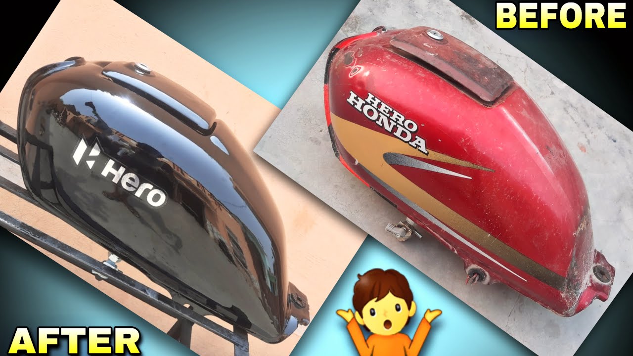 Splendor Plus Petrol Tank Painting || Bike Petro Tank Paint At || Motorcycle Spray Paint || QBR