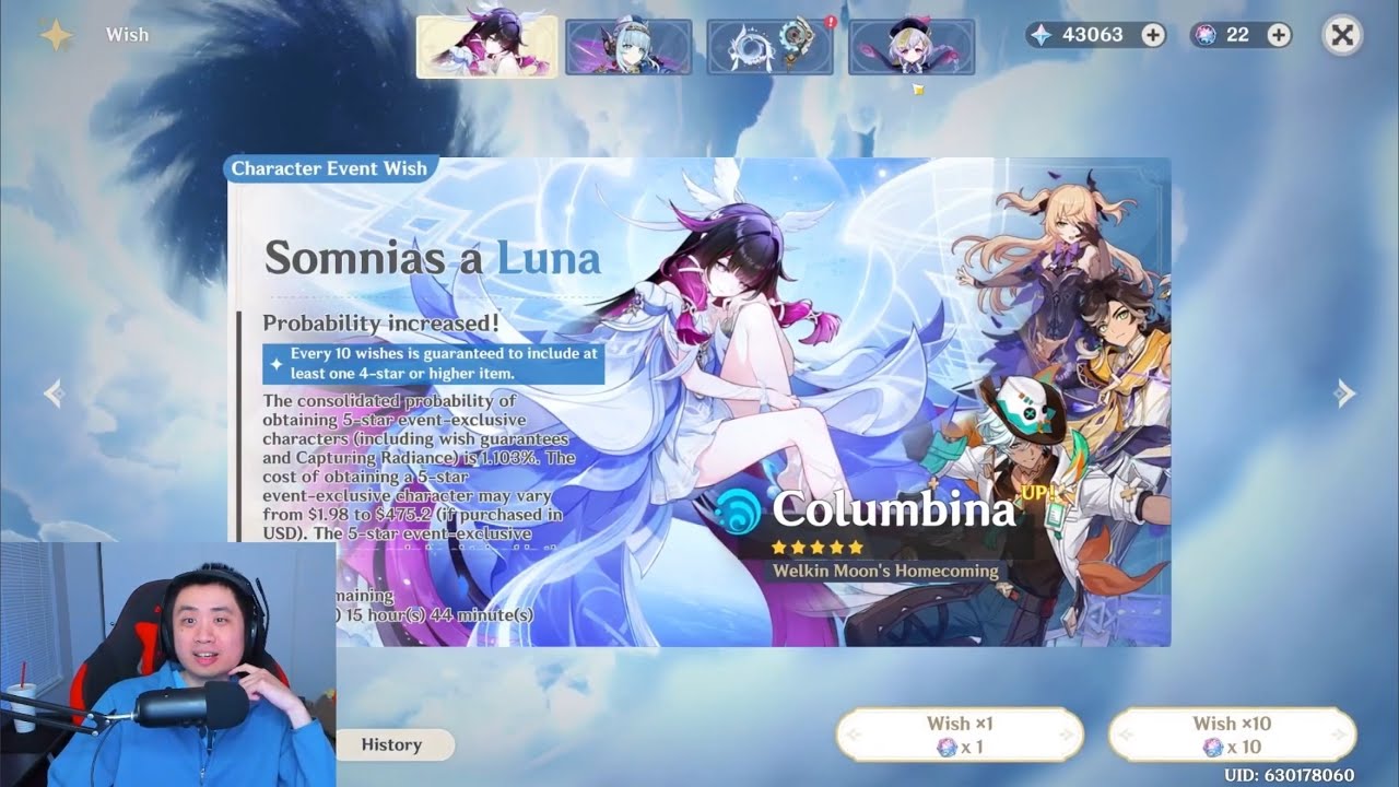 Pulling For The New Character Columbina! Plus Weapons And Constellations As Well? (Genshin Impact)