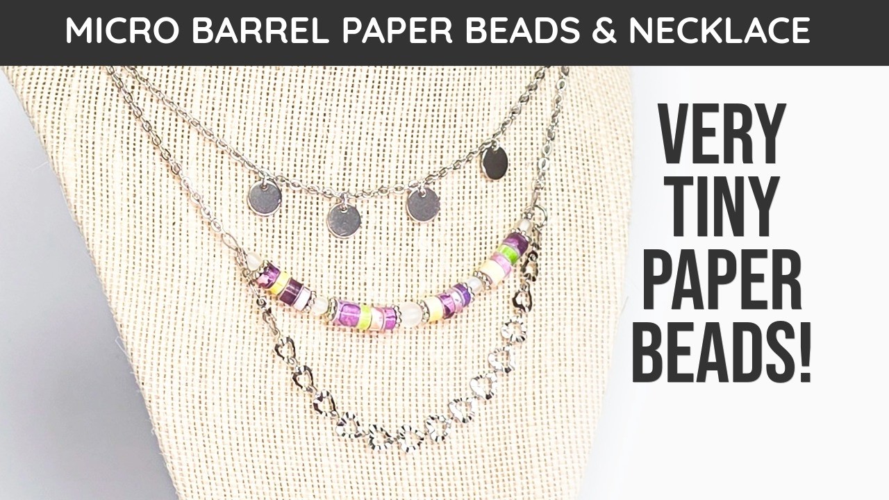 Three Tiered Necklace with Mini Tube Paper Bead Tutorial