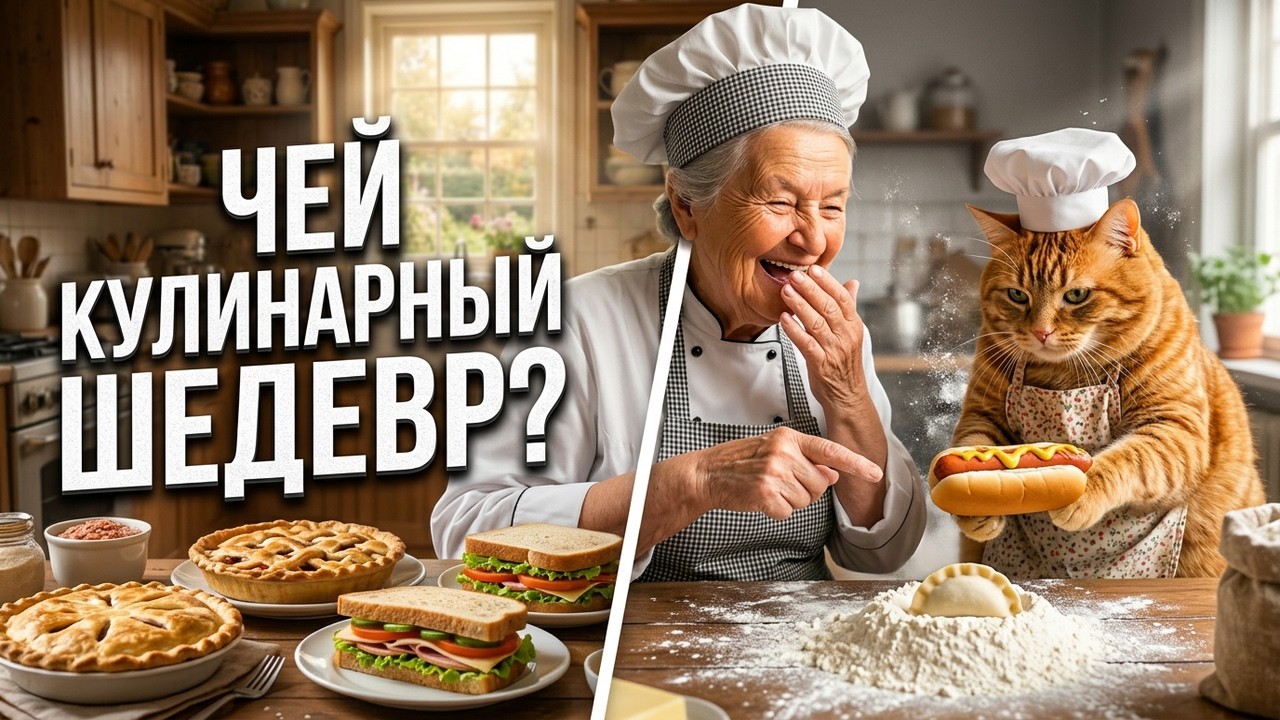 Бабушка vs кот на кухне ЗАБАВНЫЕ ВИДЕО