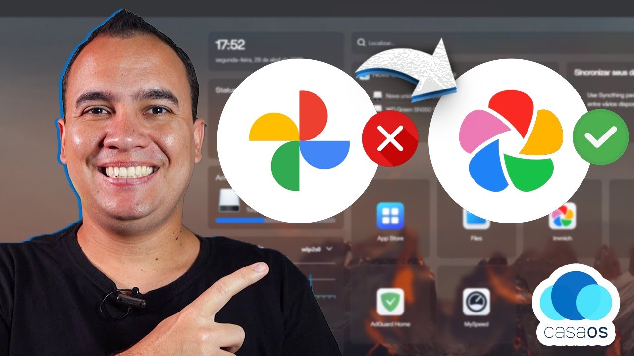 Como MIGRAR GOOGLE FOTOS para Immich | Xubuntu + CasaOS - EP3