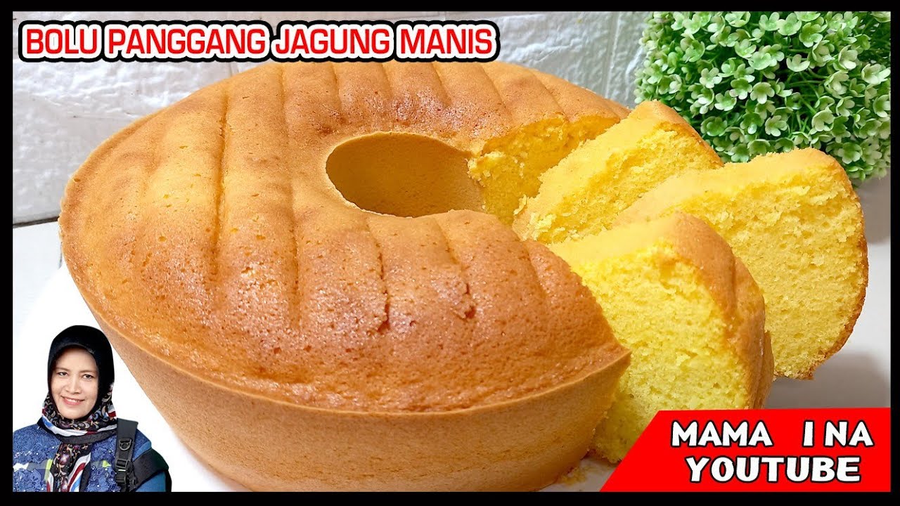 Buat bolu panggang jagung manis. Mudah mengembang dan tidak ribet