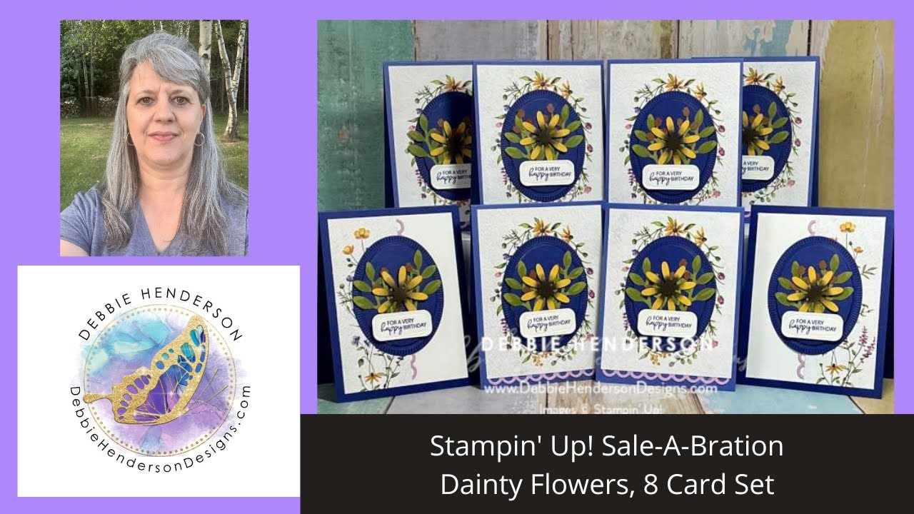 Stampin' Up! Sale-A-Bration Dainty Flowers 8 Card Set