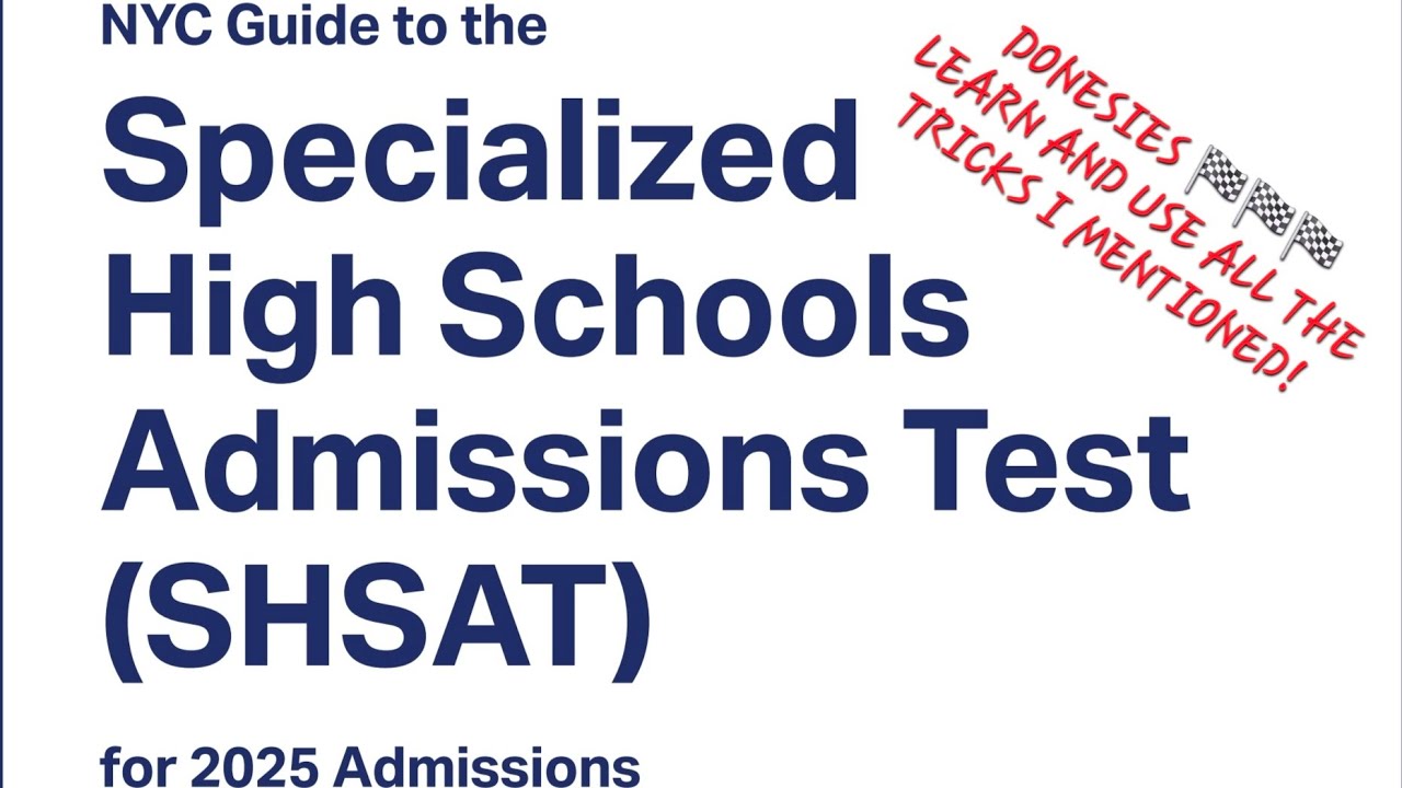 SHSAT 2025 Math Section pt8: 110-114