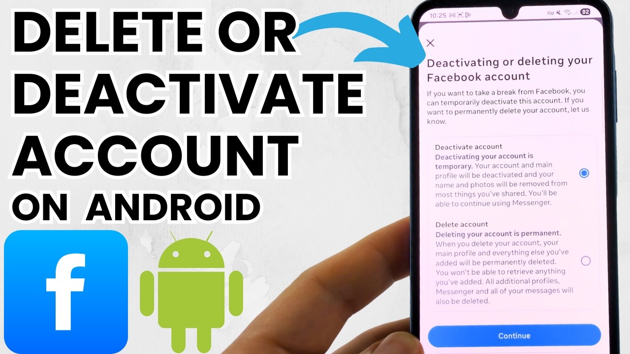 How to Deactivate or Delete Facebook Account on Android or Samsung