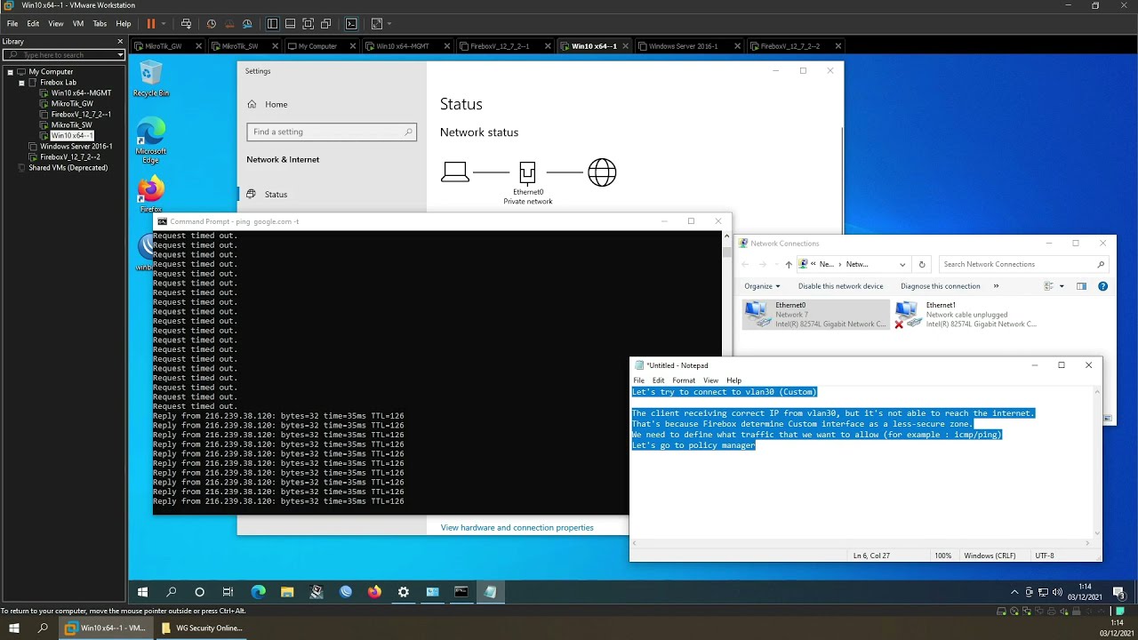 Configure VLAN on  Watchguard Firebox & Trunk to Switch