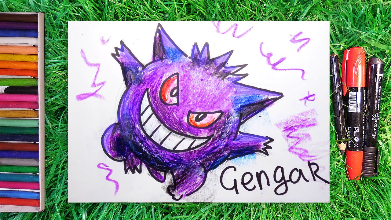 Как нарисовать Покемона Генгар / How to draw Pokemon Gengar / Урок рисования