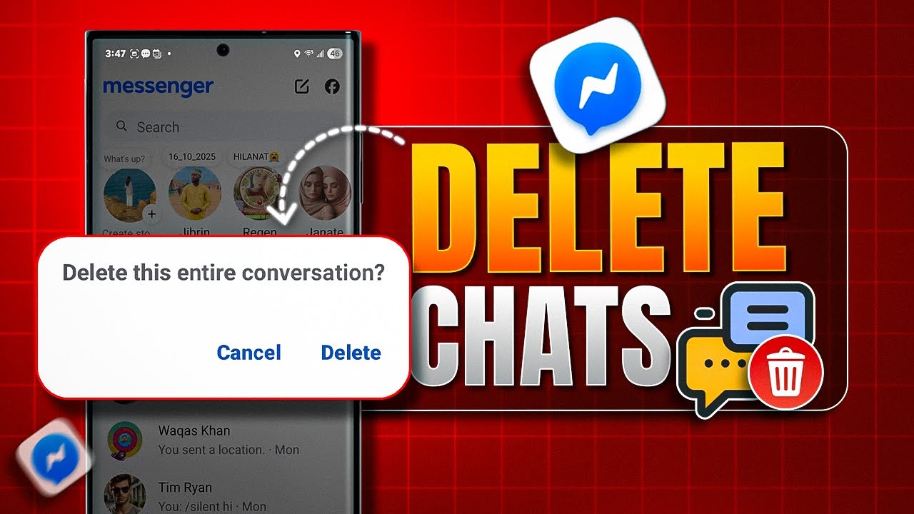 Как удалить сообщения в Messenger навсегда | Быстрая очистка истории чата Facebook