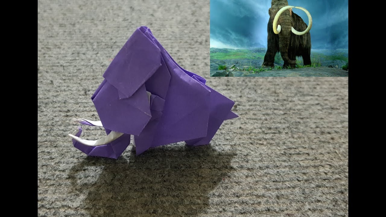 ORIGAMI - Hướng Dẫn Gấp Voi Ma Mút Cổ Đại || Mammuthus