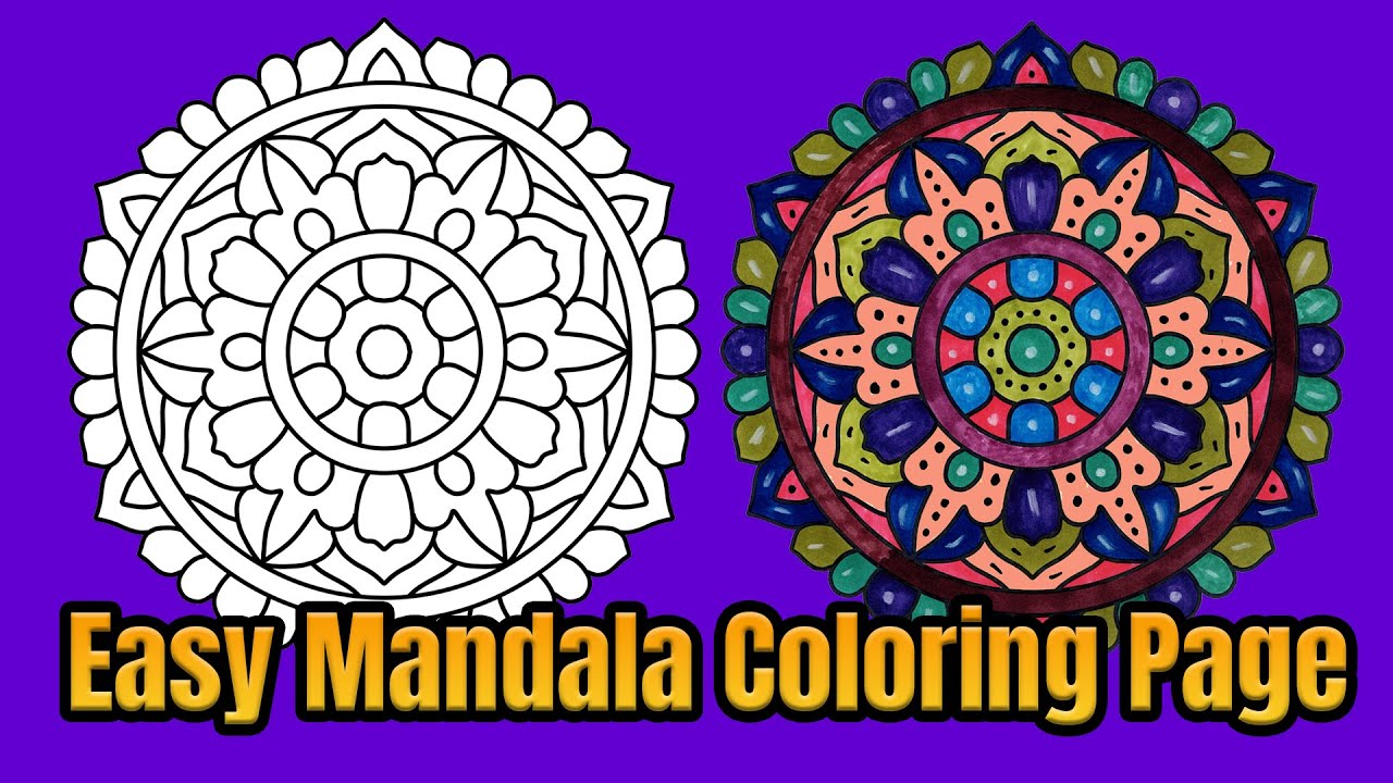 Mandala Coloring Page Colored With Relaxing Music Colored By Osman Mandalas World | Video 130