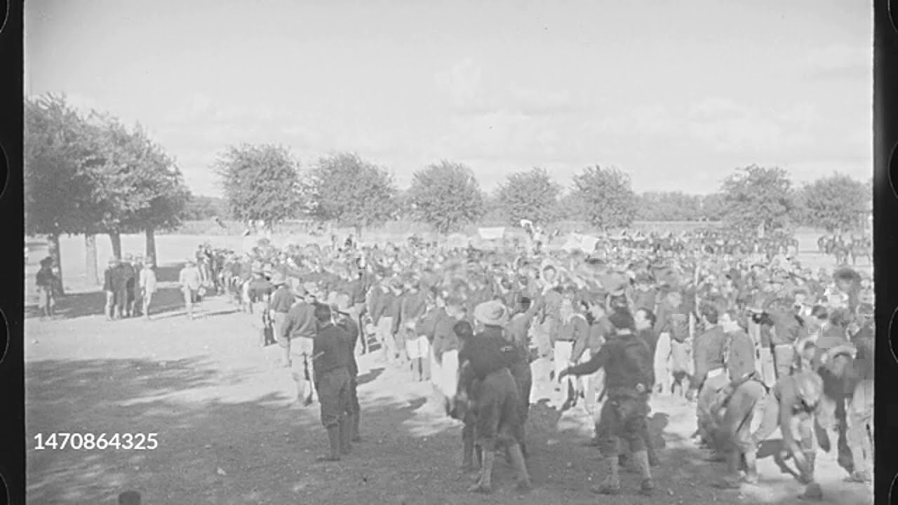 1898 - Unidentified footage of Teddy Roosevelt's Rough Riders in 1898