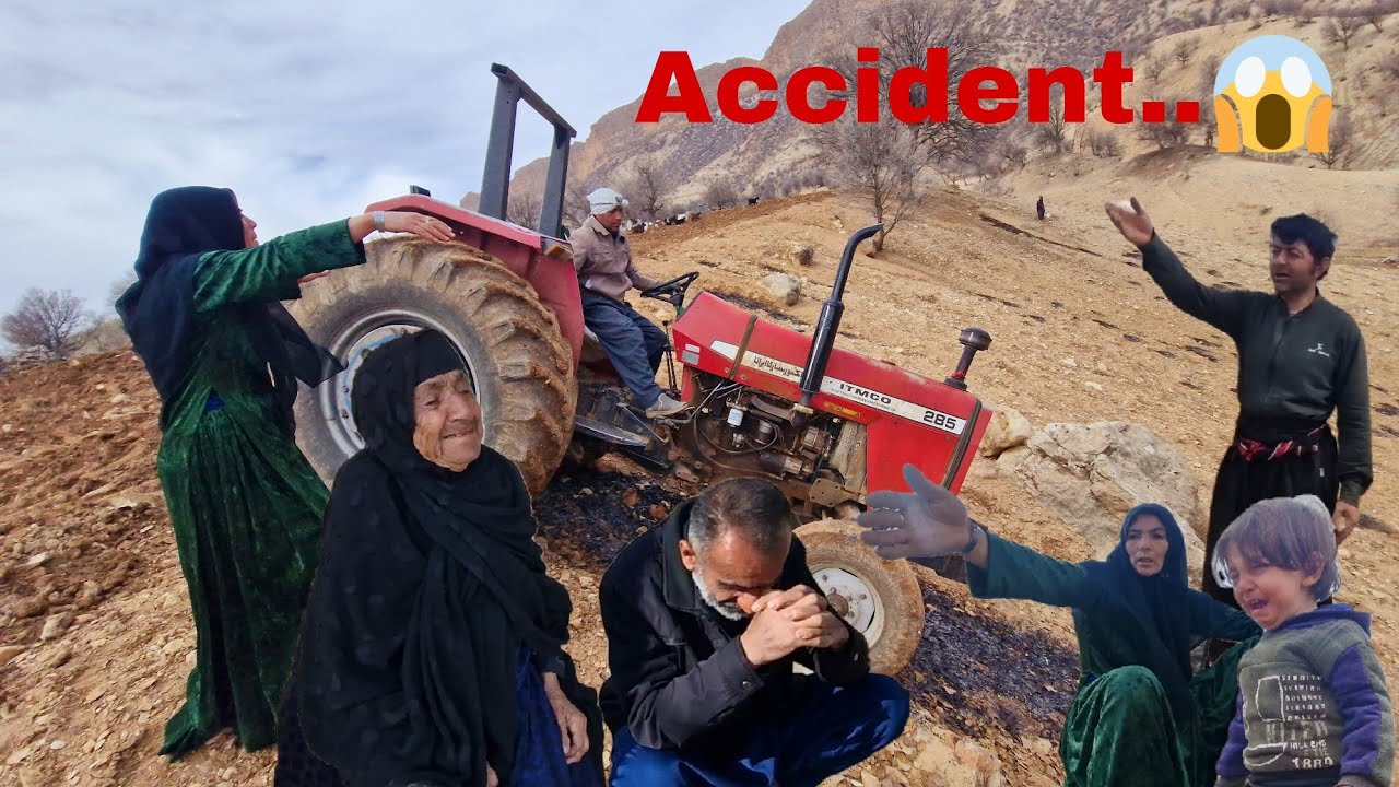 🚫 What you shouldn't see: 🚜 Scary tractor overturn!