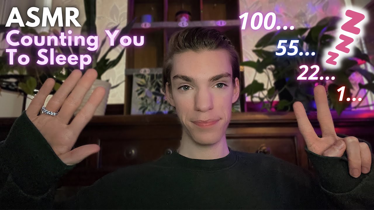 ASMR Counting Down From 100 for Relaxation 😴 Up Close Tingly Hand Movements 🖤