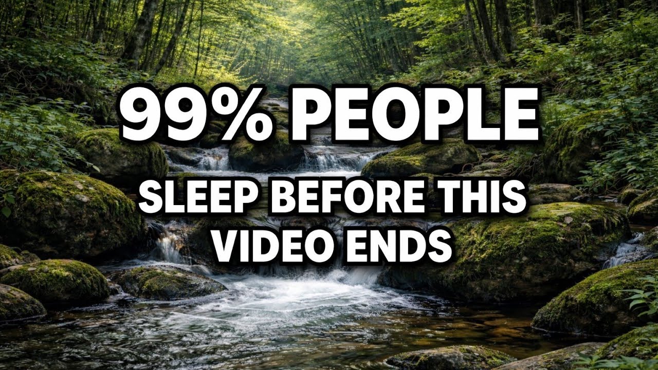 99% People Sleep Before This Video Ends. Peaceful River Stream with Piano Music  (LIVE)