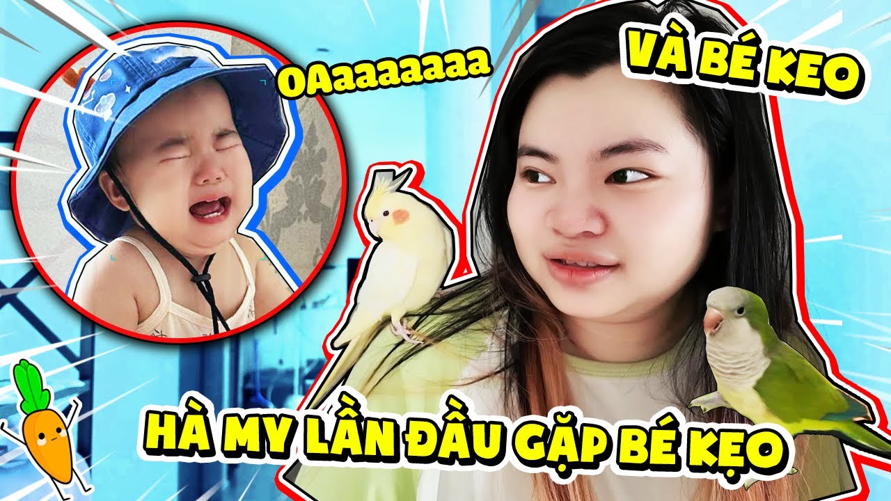 HÀ MY LẦN ĐẦU GẶP BÉ KẸO VÀ BÉ KEO TẠI NHÀ MỚI KAMUI