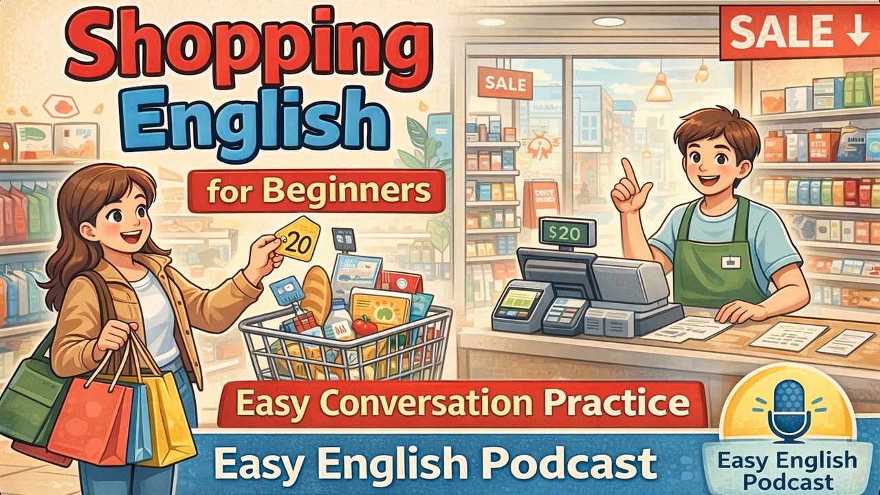 Shopping English for Beginners | Easy Conversation Practice | Easy English Podcast