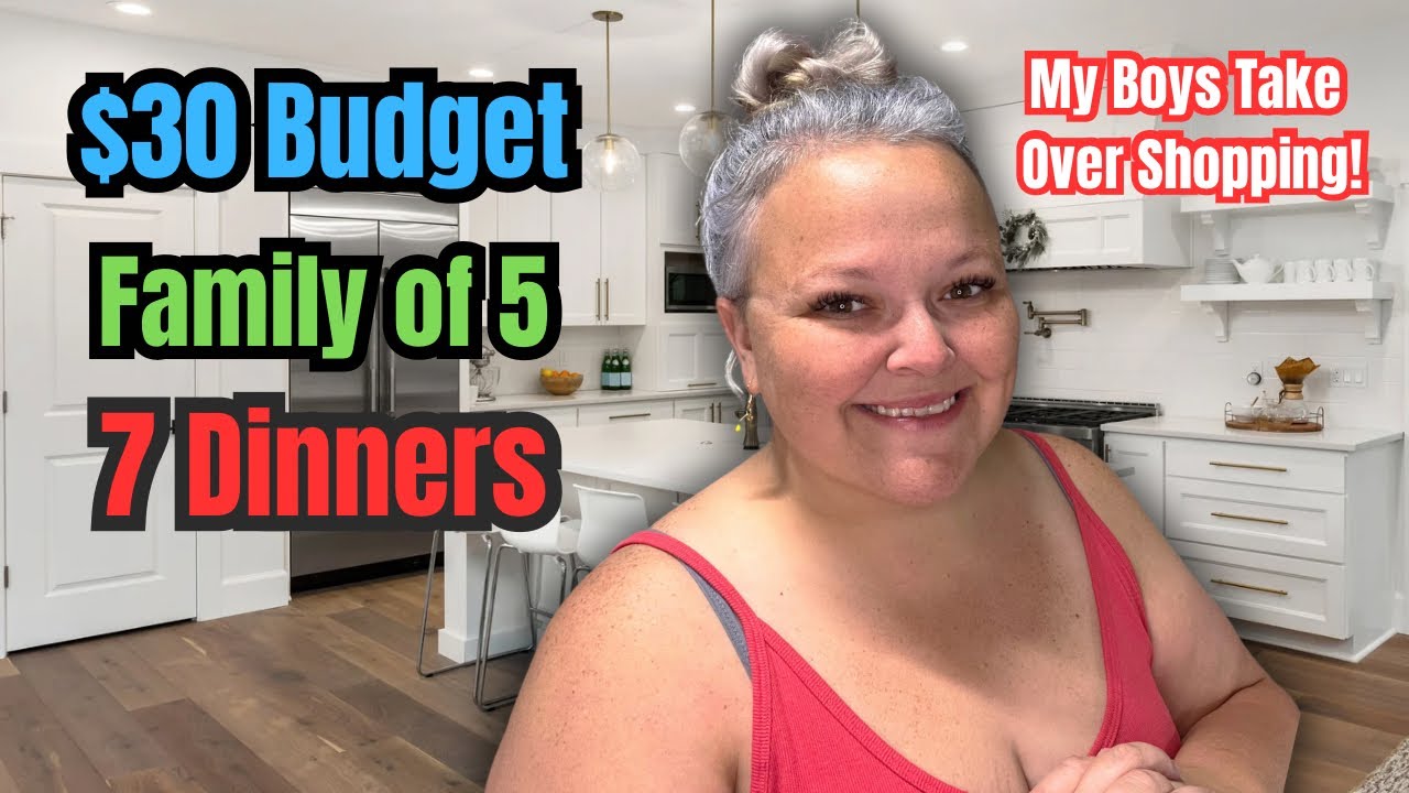 $30 Feeds My Family Dinner for A Solid Week! || Kids In Charge Of Grocery Shopping