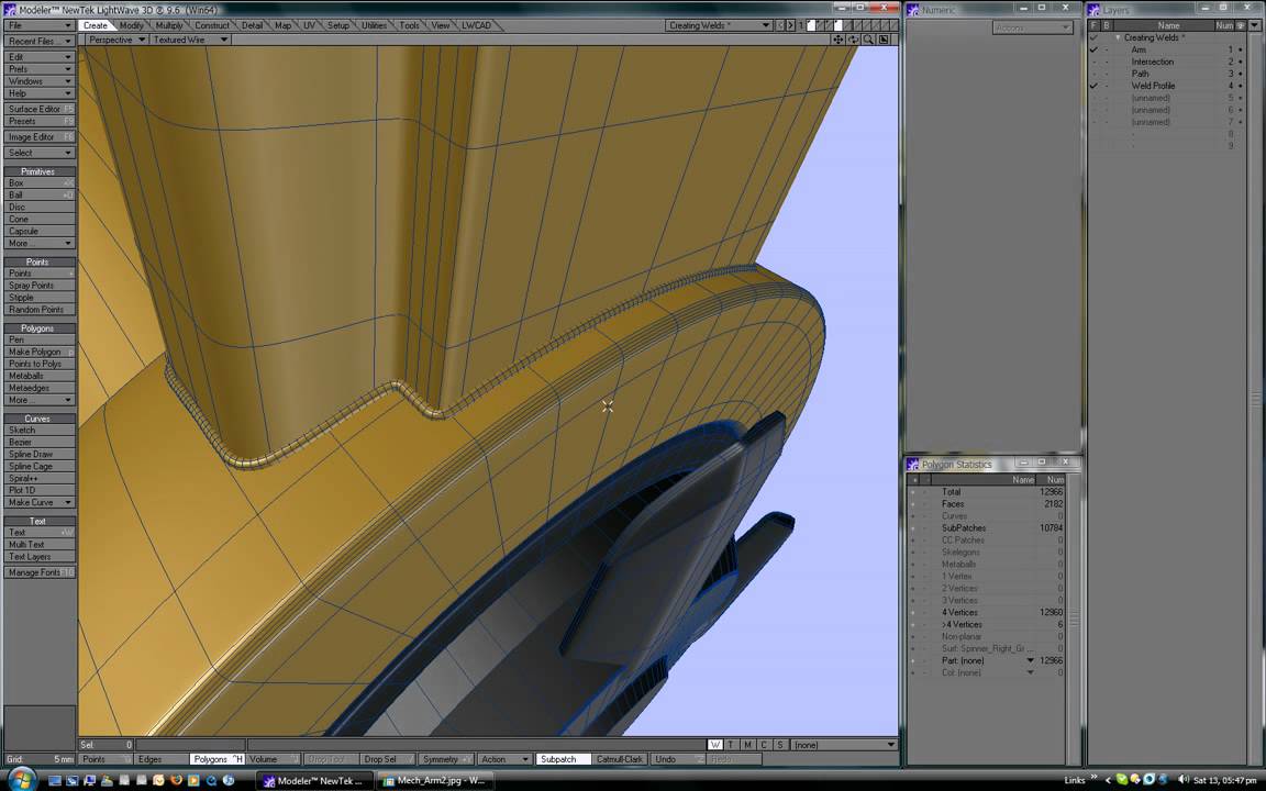 Creating Weld Joints in LightWave 3D