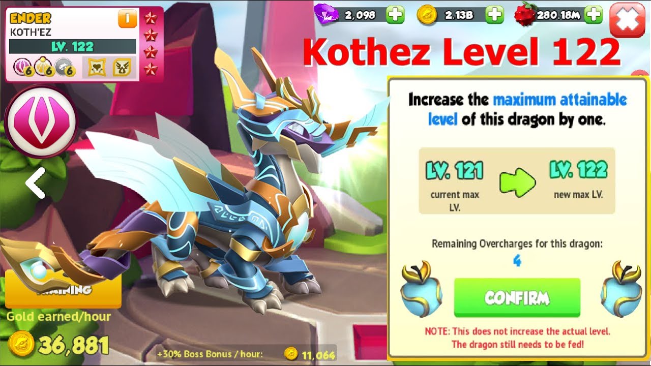 Ancient Kothez level up to 122-Dragon Mania Legends | Spring's Stand Castle Event | DML