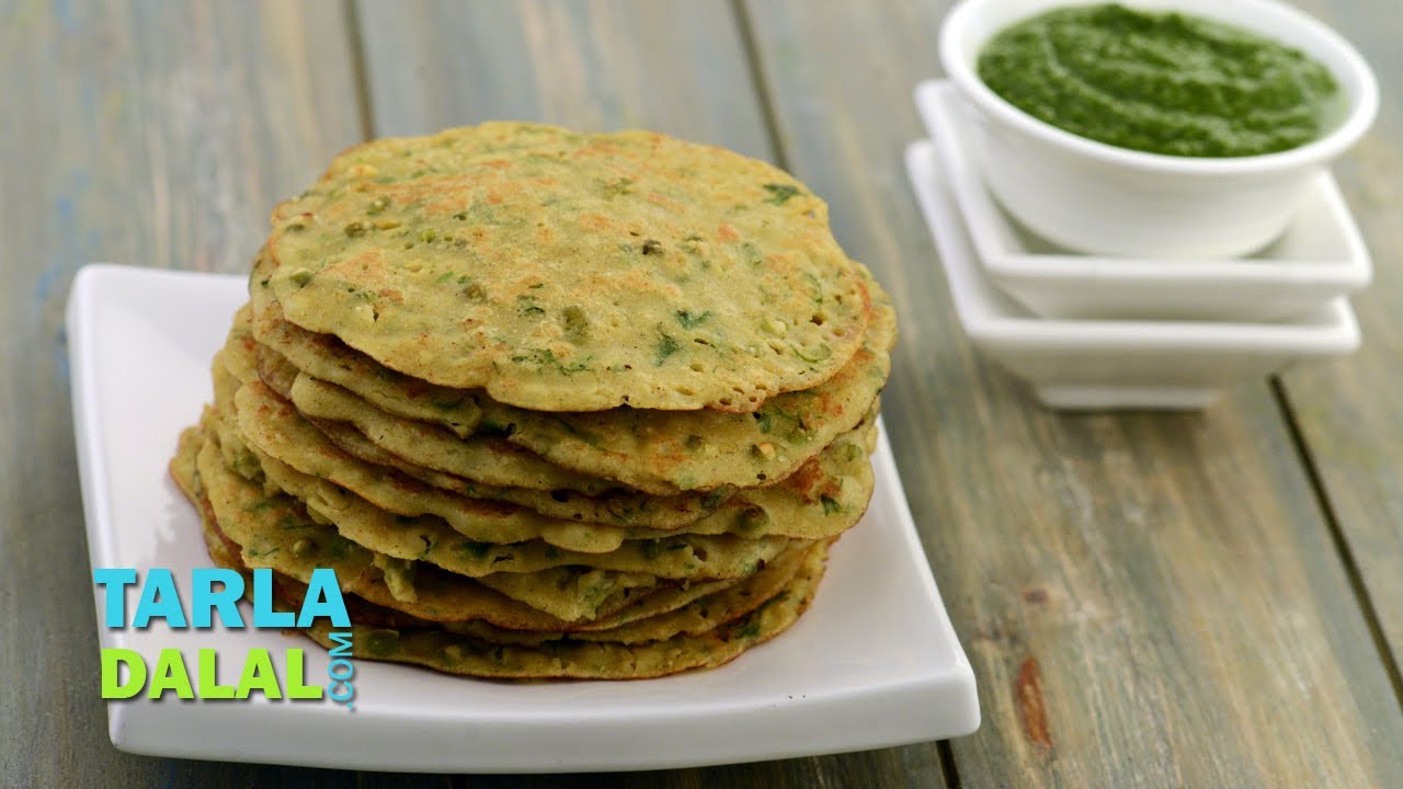 Bajra, Rice and Sprouts Moong Puda by Tarla Dalal