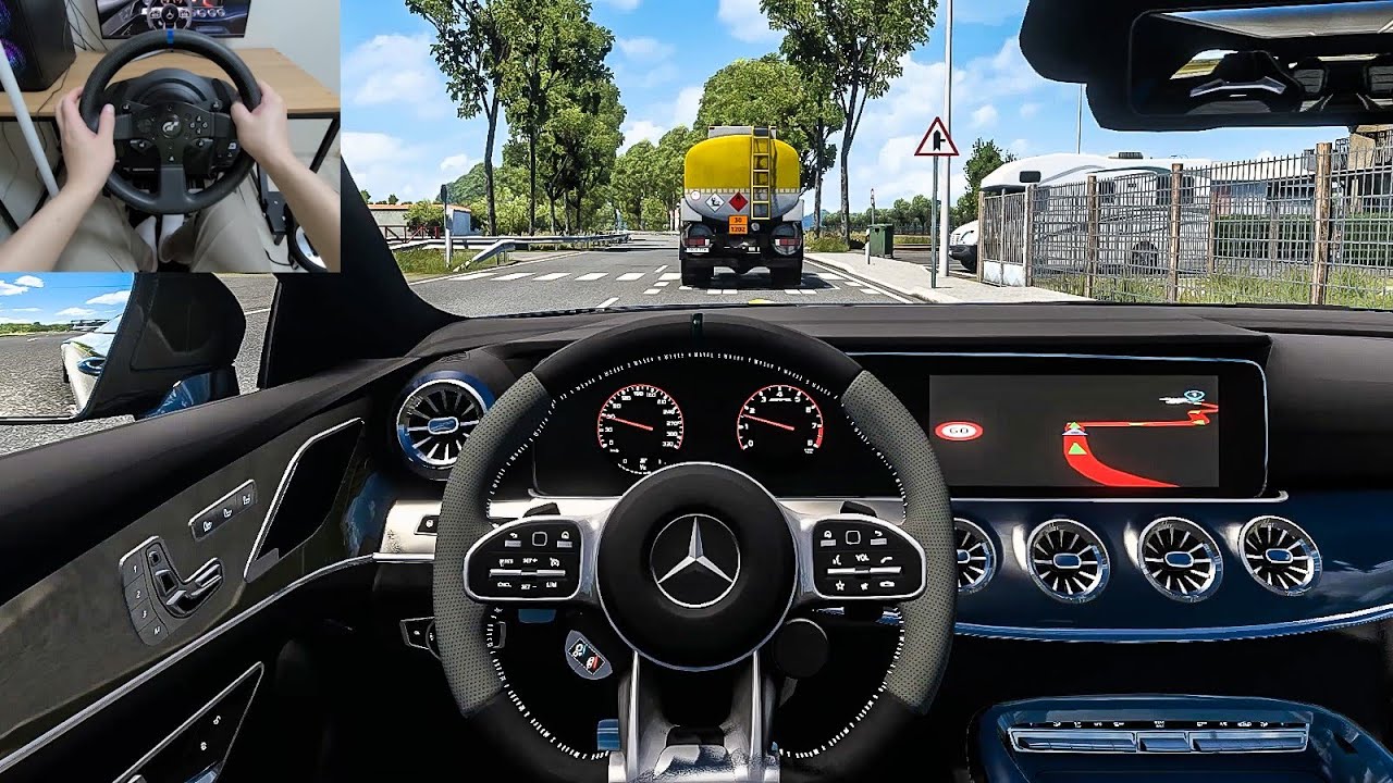 Euro Truck Simulator 2 - Mercedes Benz GT63S AMG [Steering Wheel Gameplay]