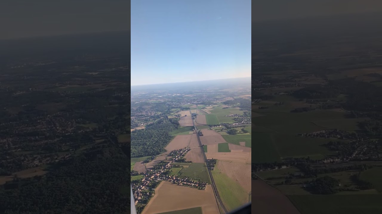 Landing at South Charleroi Airport Brussels 