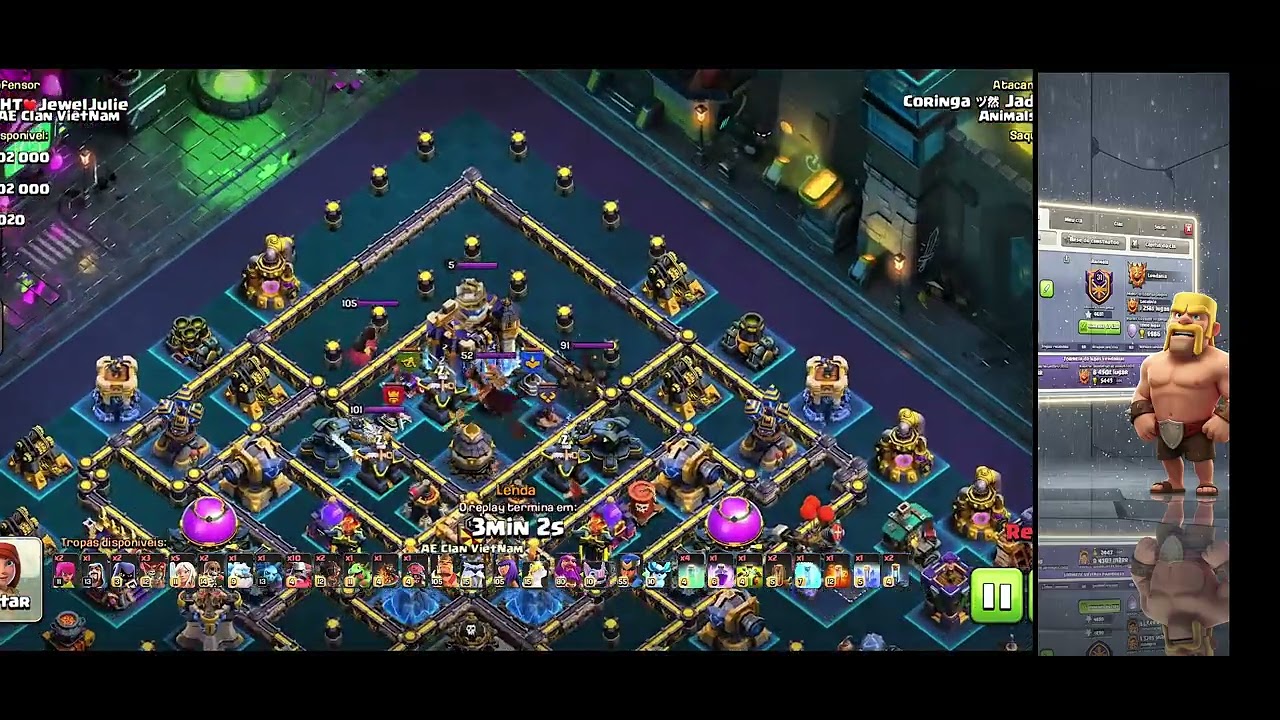 Ataques na liga lendária - Clash of Clans 