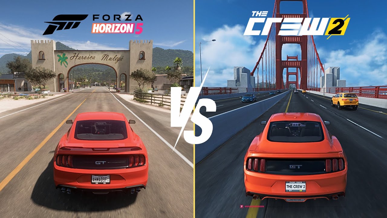 The Crew 2 vs Forza Horizon 5 - Details and Physics Comparison (2018 vs 2021)