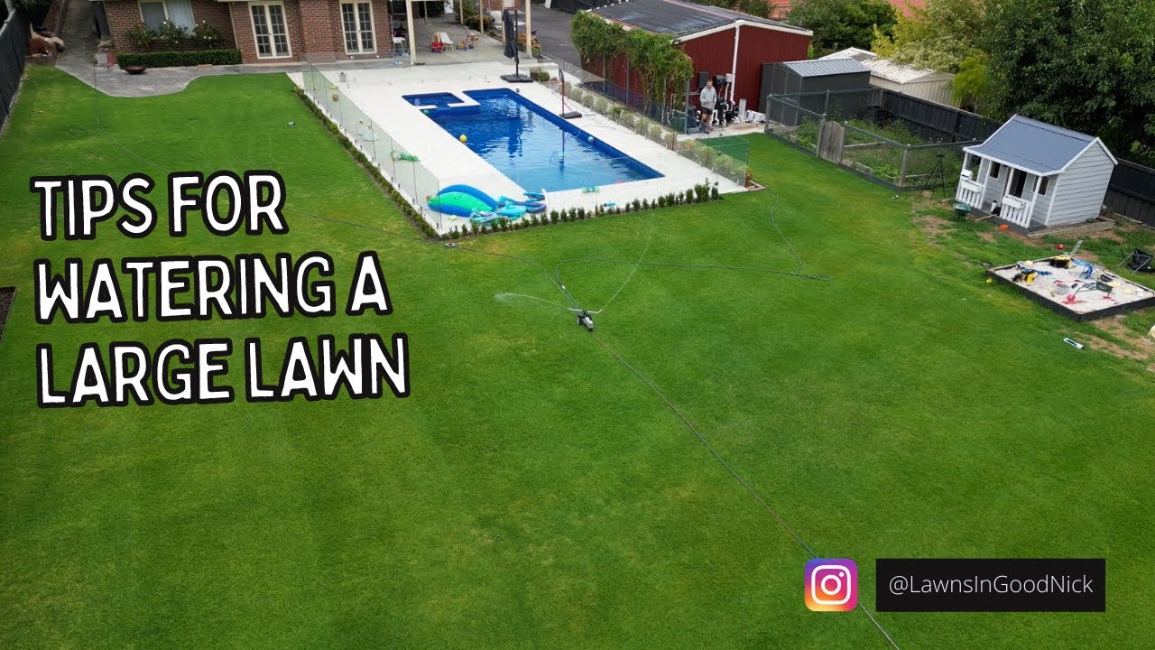 Tips for watering a large lawn // travelling sprinkler review
