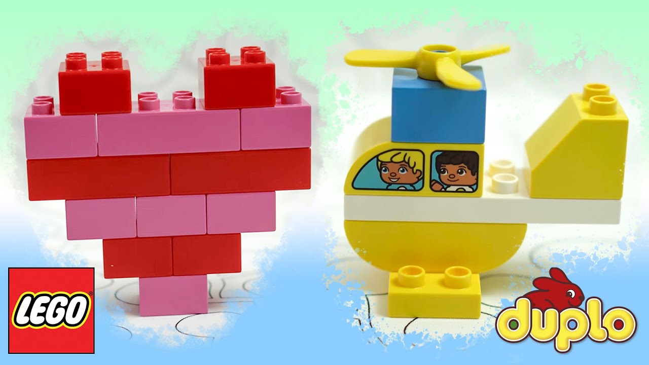 Сердце и Вертолёт, собираем игрушки ребёнку из Lego Duplo.