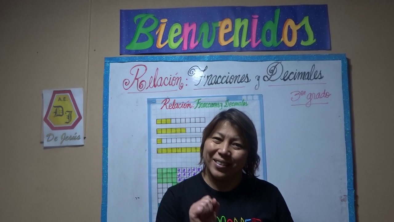 Relación: Fracciones y decimales 3° Grado