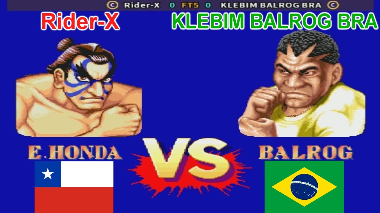 Street Fighter II': Champion Edition - Rider-X vs KLEBIM BALROG BRA FT5