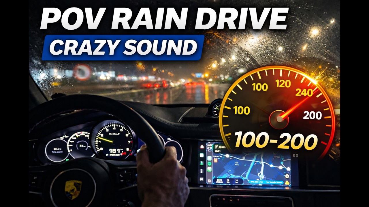 POV Porsche Panamera Turbo S Rain Drive | Exhaust Sound Check
