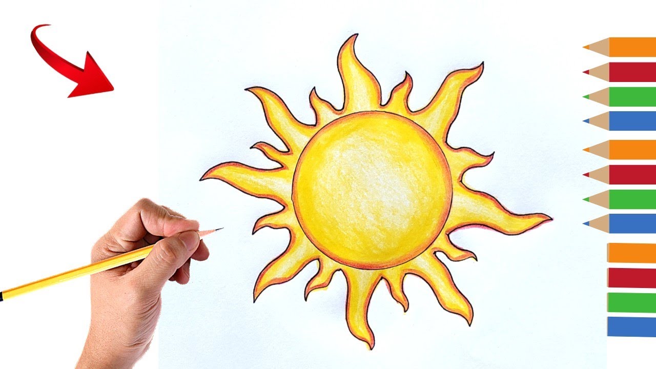Como Desenhar o Sol com esse passo a passo