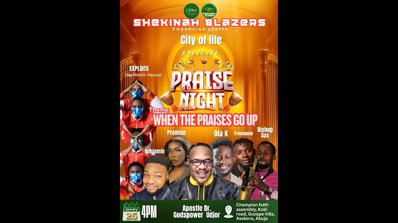 SHHEKINAH BLAZERS PRAISE NIGHT (SUN 25 2026)