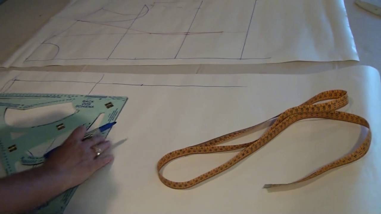 Women's plus size bespoke bodice front and back pattern part one; the draft