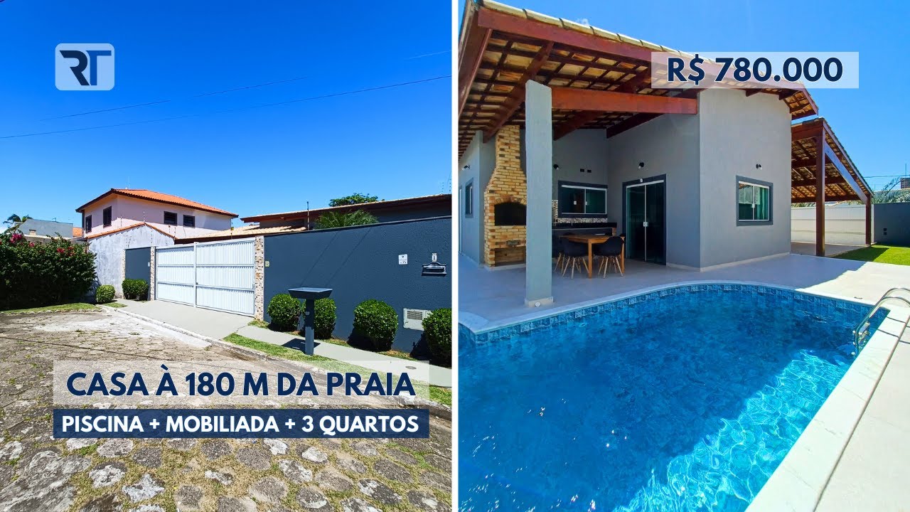 🔴 CASA TÉRREA À VENDA EM PERUÍBE | 180 M DA PRAIA COM PISCINA E MOBILIADA – TOUR COMPLETO
