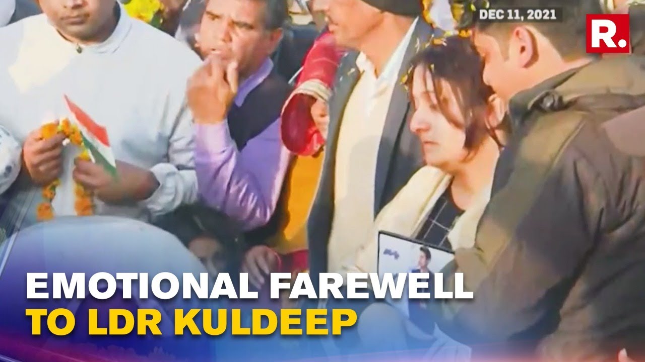 Wife Of Squadron Leader Kuldeep Singh Bids An Emotional Goodbye To The Indian Army Braveheart