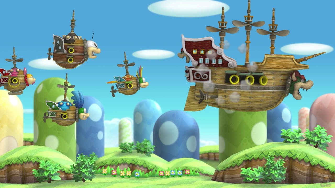 New Super Mario Bros U. Deluxe (01)- Opening, Acorn Plains -1: Acorn Plains Way