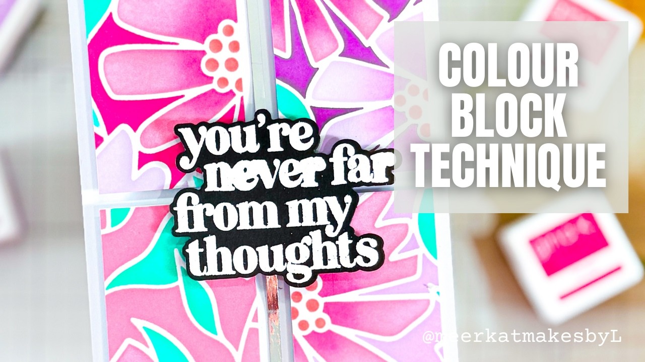 Техника создания открыток в стиле «цветные блоки» с использованием трафаретов! #изготовлениеоткры...