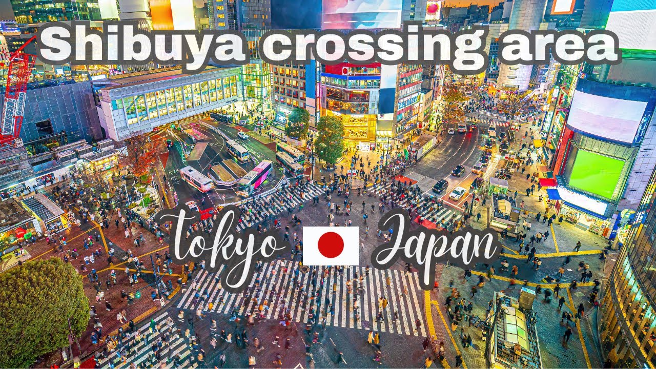 Tokyo Shibuya Scramble Square - Shibuya crossing tokyo japan - Shibuya Scramble Crossing Night