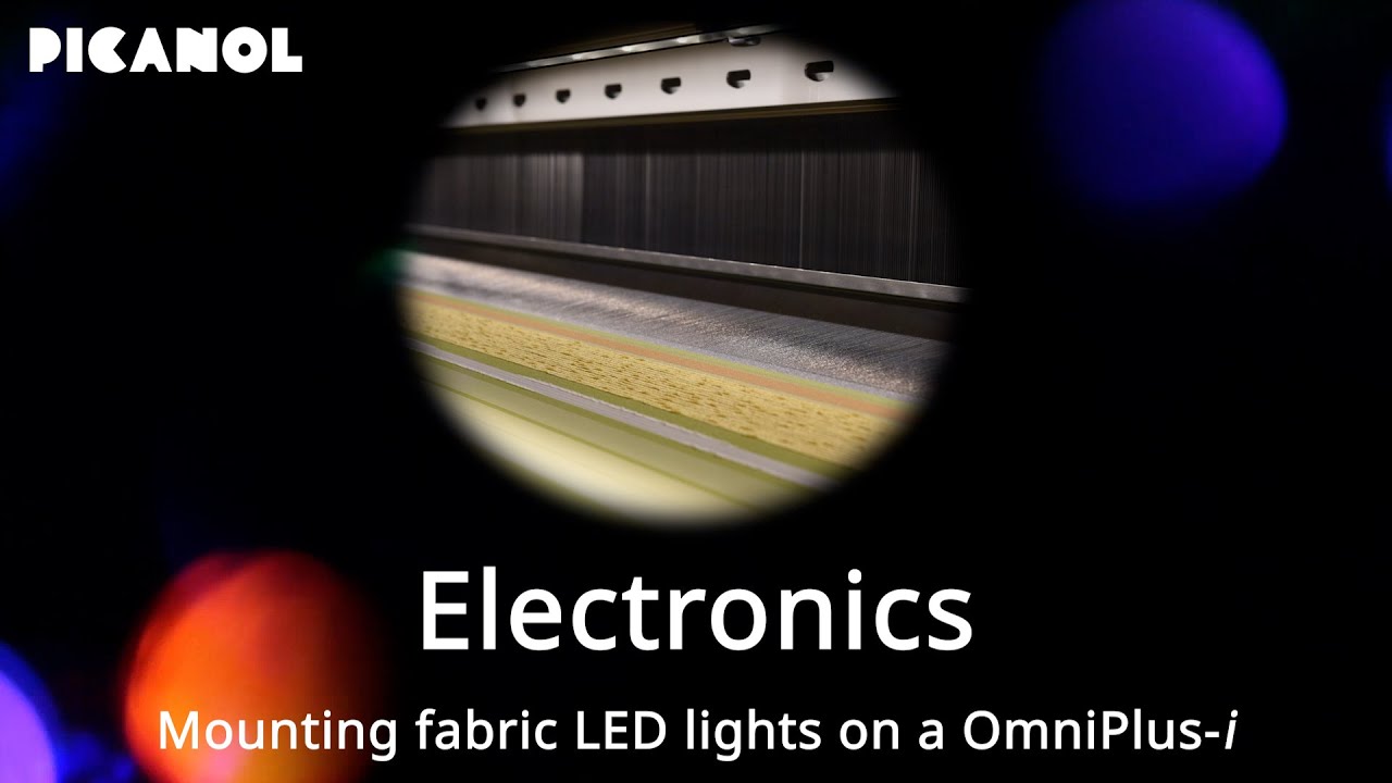 Installing the fabric LED light bar on a OmniPlus-i machine.