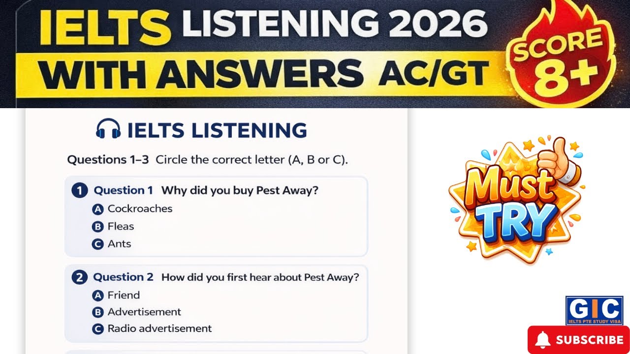 Реальный экзаменационный тест IELTS по аудированию | С ответами AC/GT #ieltswithgic #ieltslistening