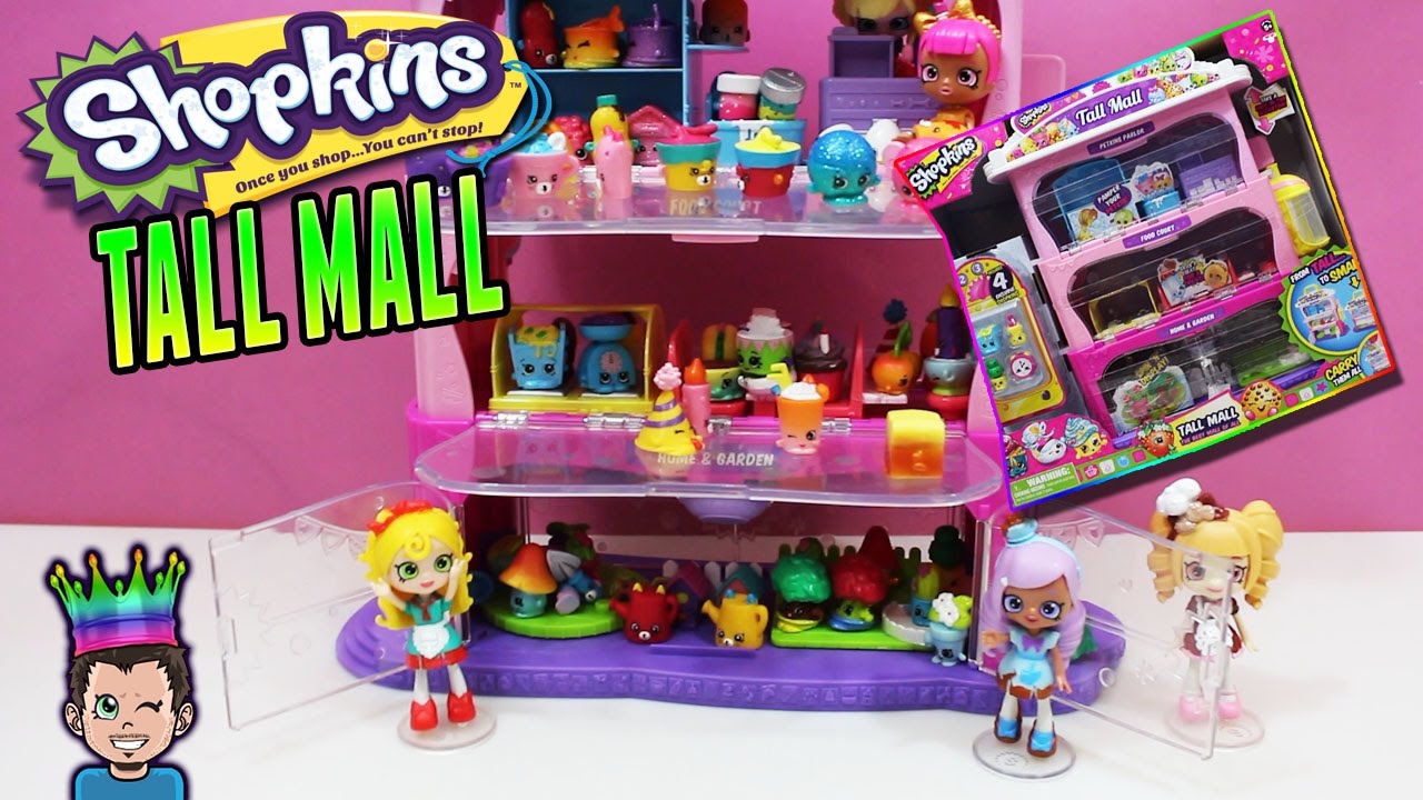 *NEW Shopkins Tall Mall - BIGGEST SHOPKINS PLAYSET EVER!!! + 4 Exclusive Shopkins