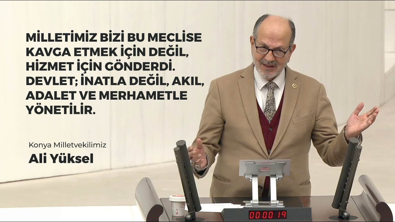 Milletimiz bizi bu meclise kavga etmek için değil, hizmet etmek için gönderdi.