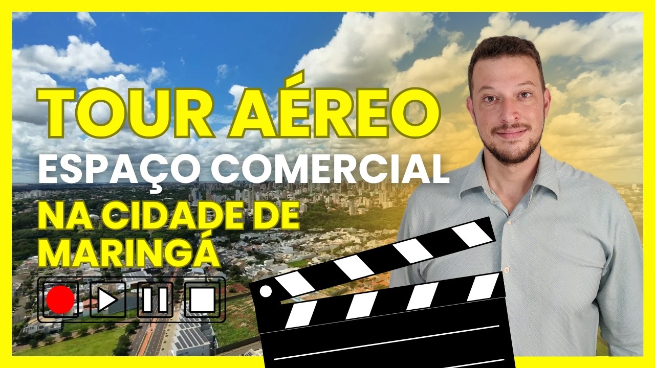 🎥 TOUR AÉREO DO ESPAÇO COMERCIAL PARA LOCAÇÃO COM 3 FORMATOS NA CIDADE DE MARINGÁ