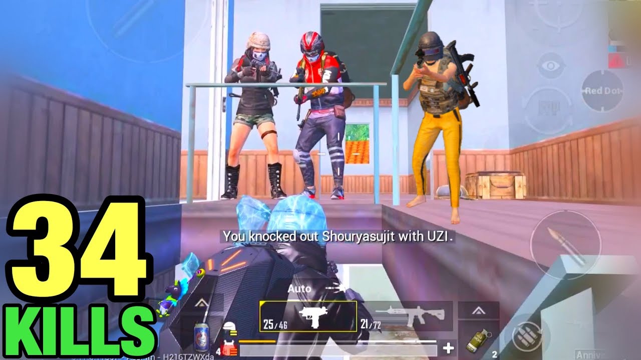 How to RUSH 2 Squads in House | 34 KILLS SOLO VS SQUAD TACAZ